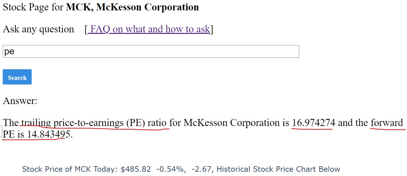 p/e ratio example 1